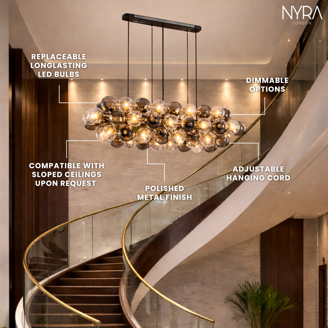 Astralis Glass Ball Chandelier