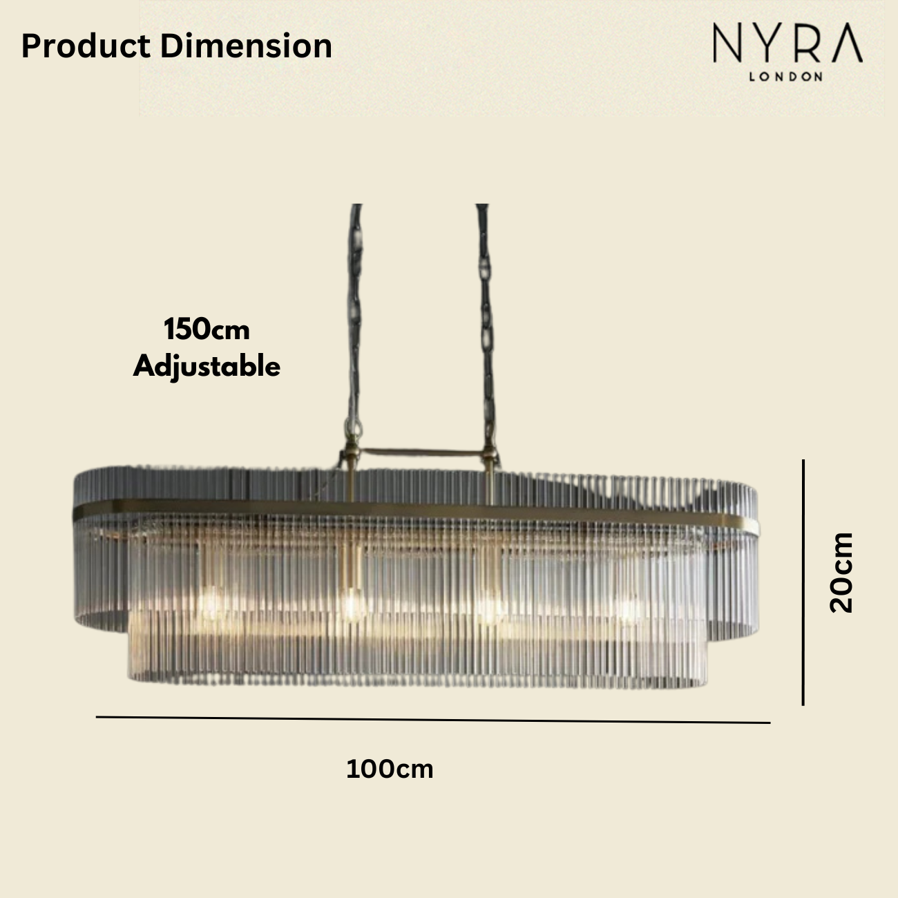 Astralis Rectangular Tube Chandelier