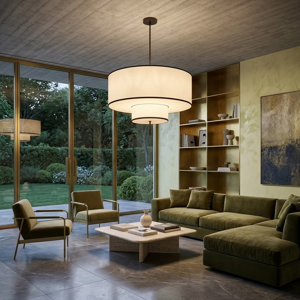 Avor Linen Fabric Pendant Light
