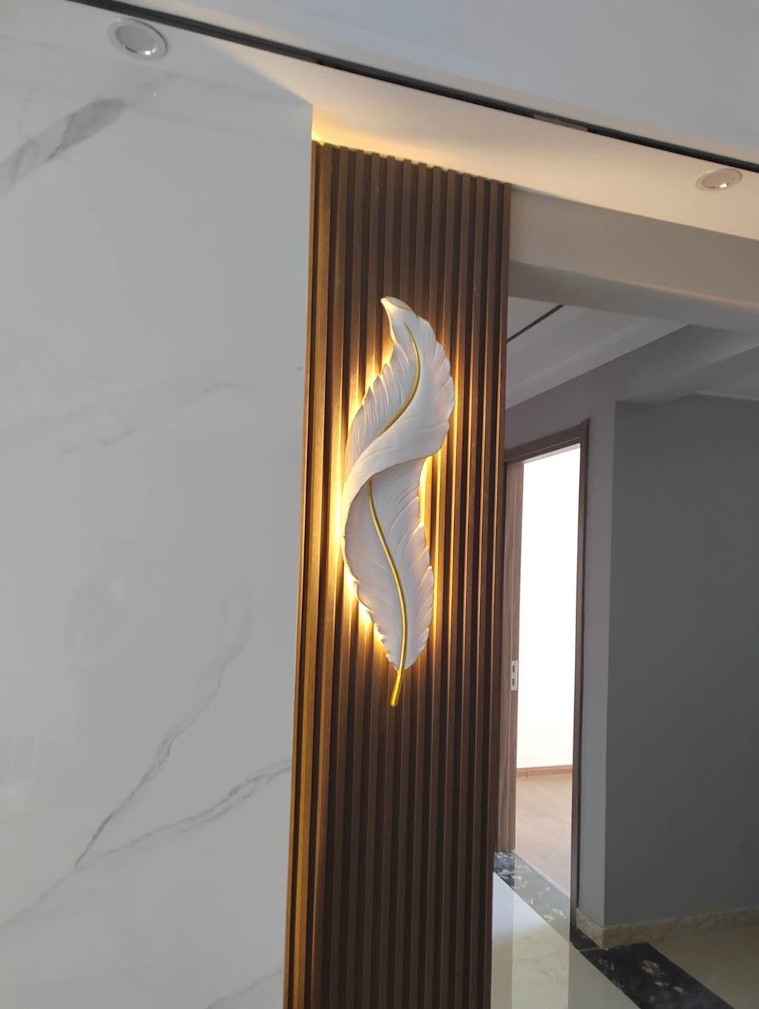 Nordic LED Feather Wall Lamp