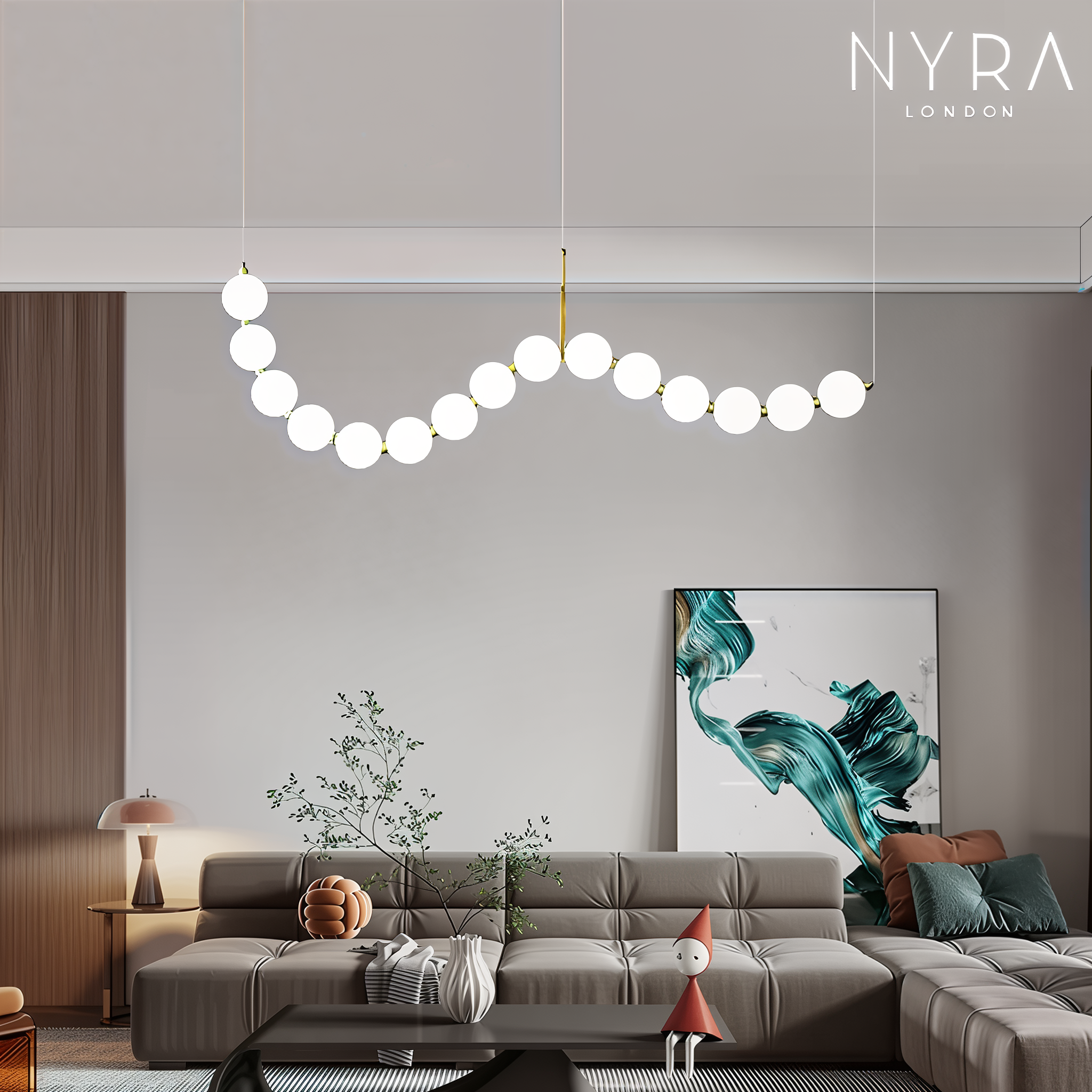 Vera Pearl Spiral Chandelier