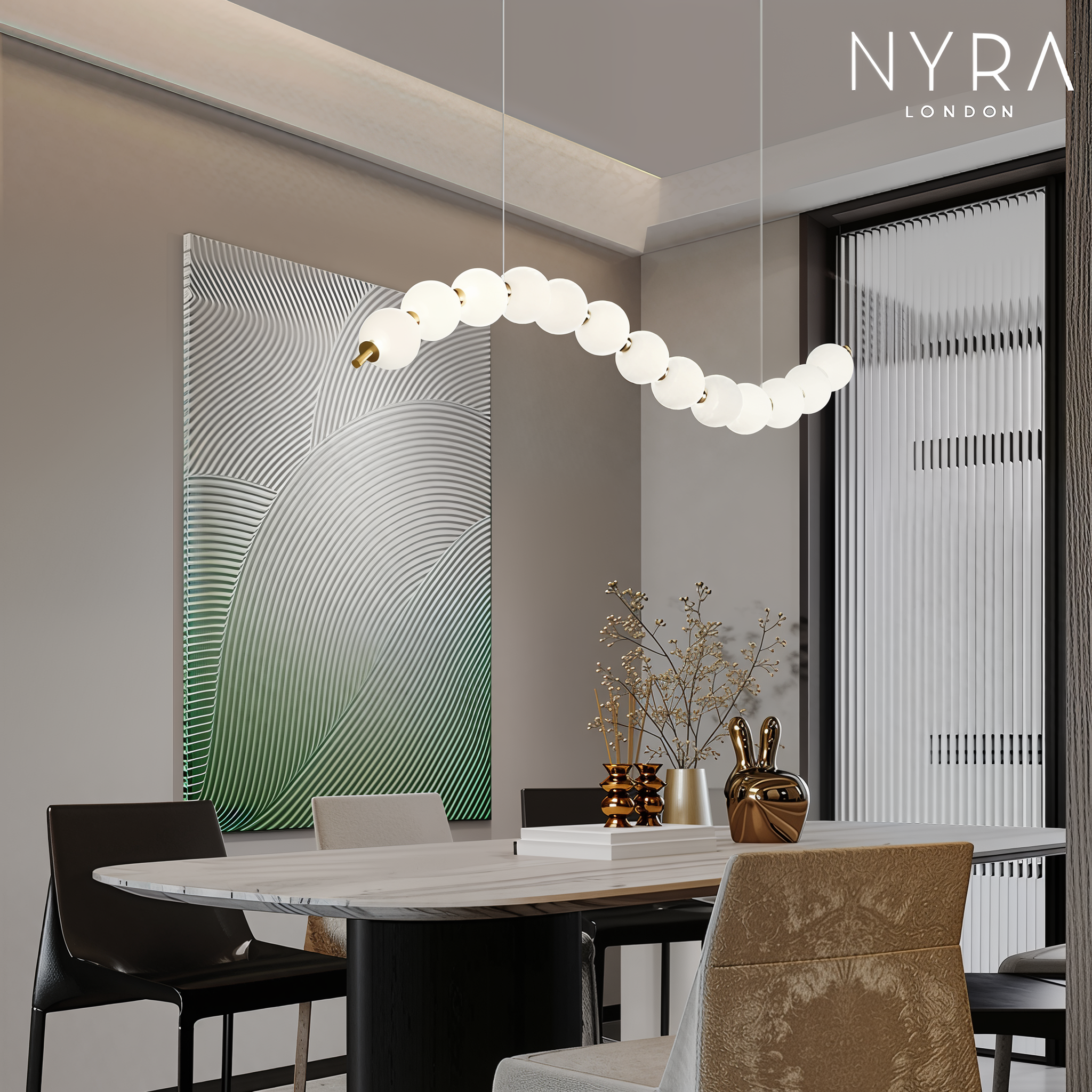 Vera Pearl Spiral Chandelier