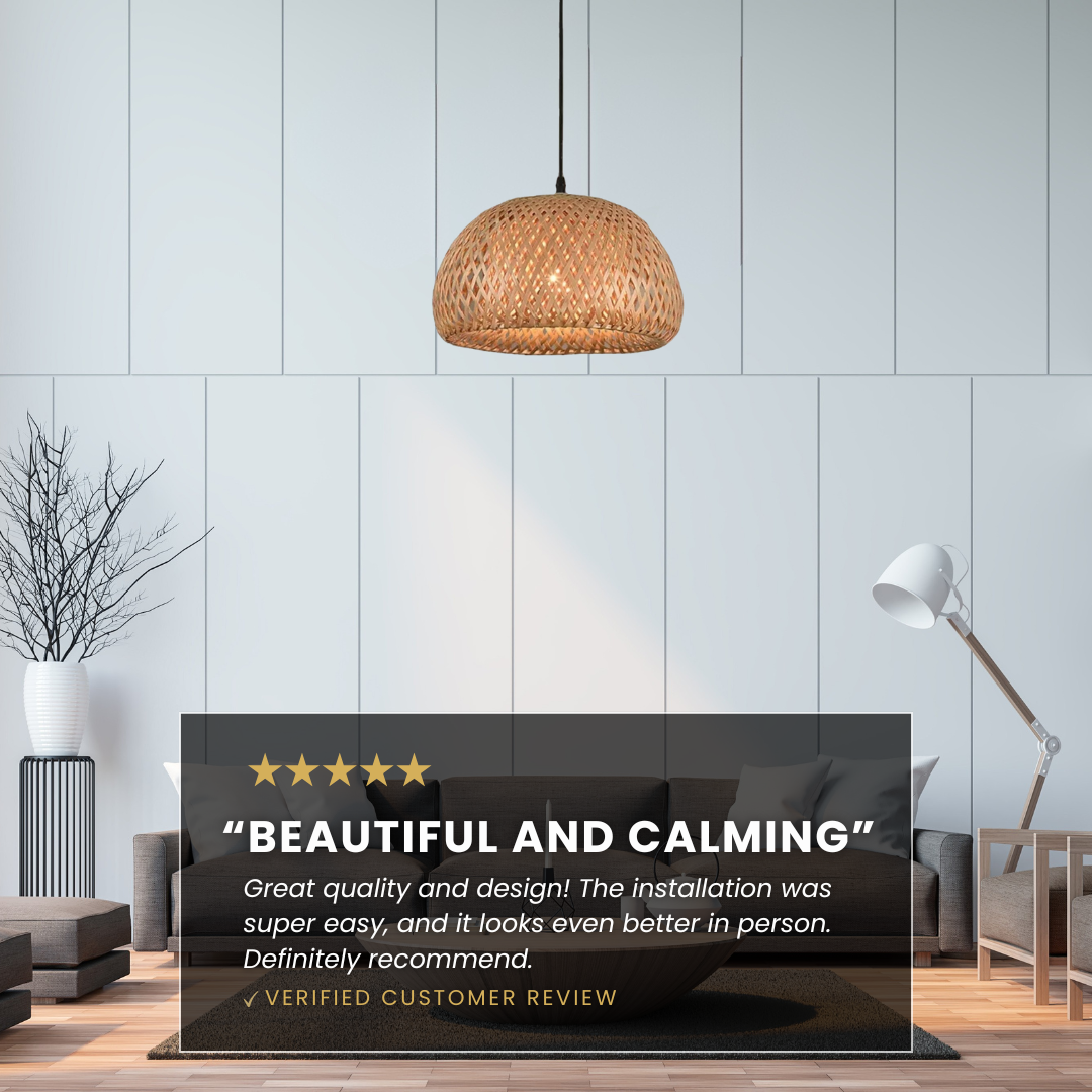 Bamboo basket Lampshade
