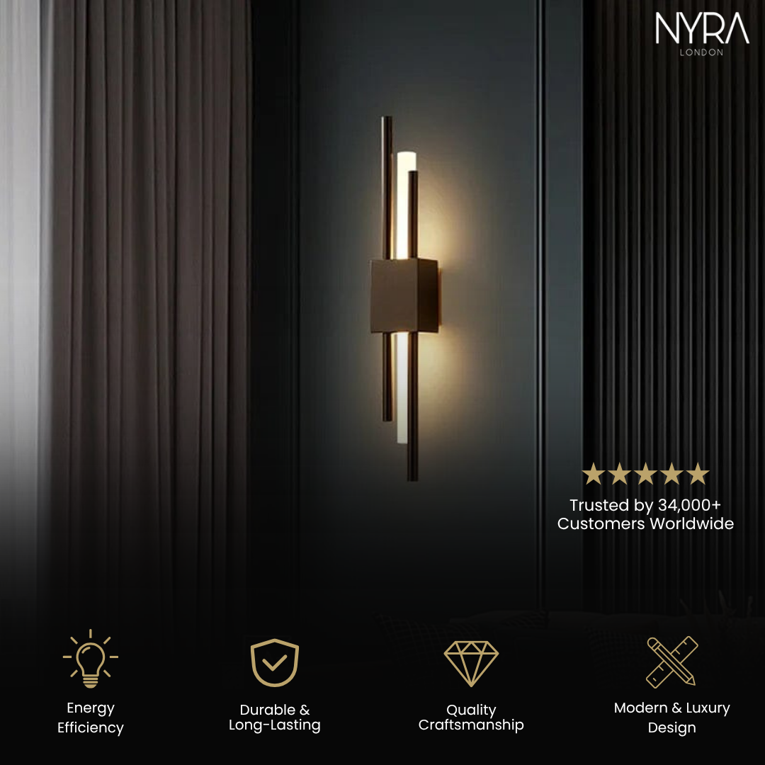 Black Lara Dual Lamp