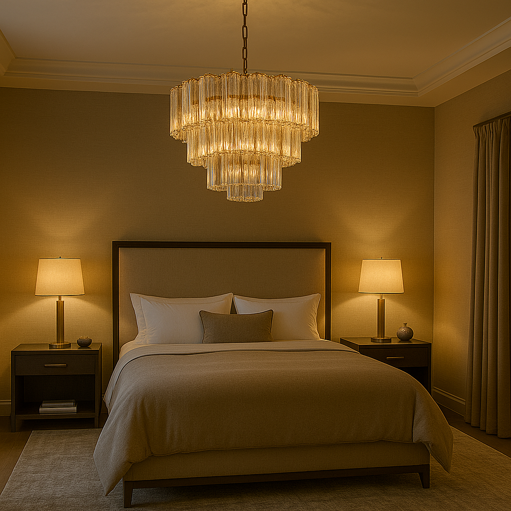 Kosta Smoke Glass Chandelier