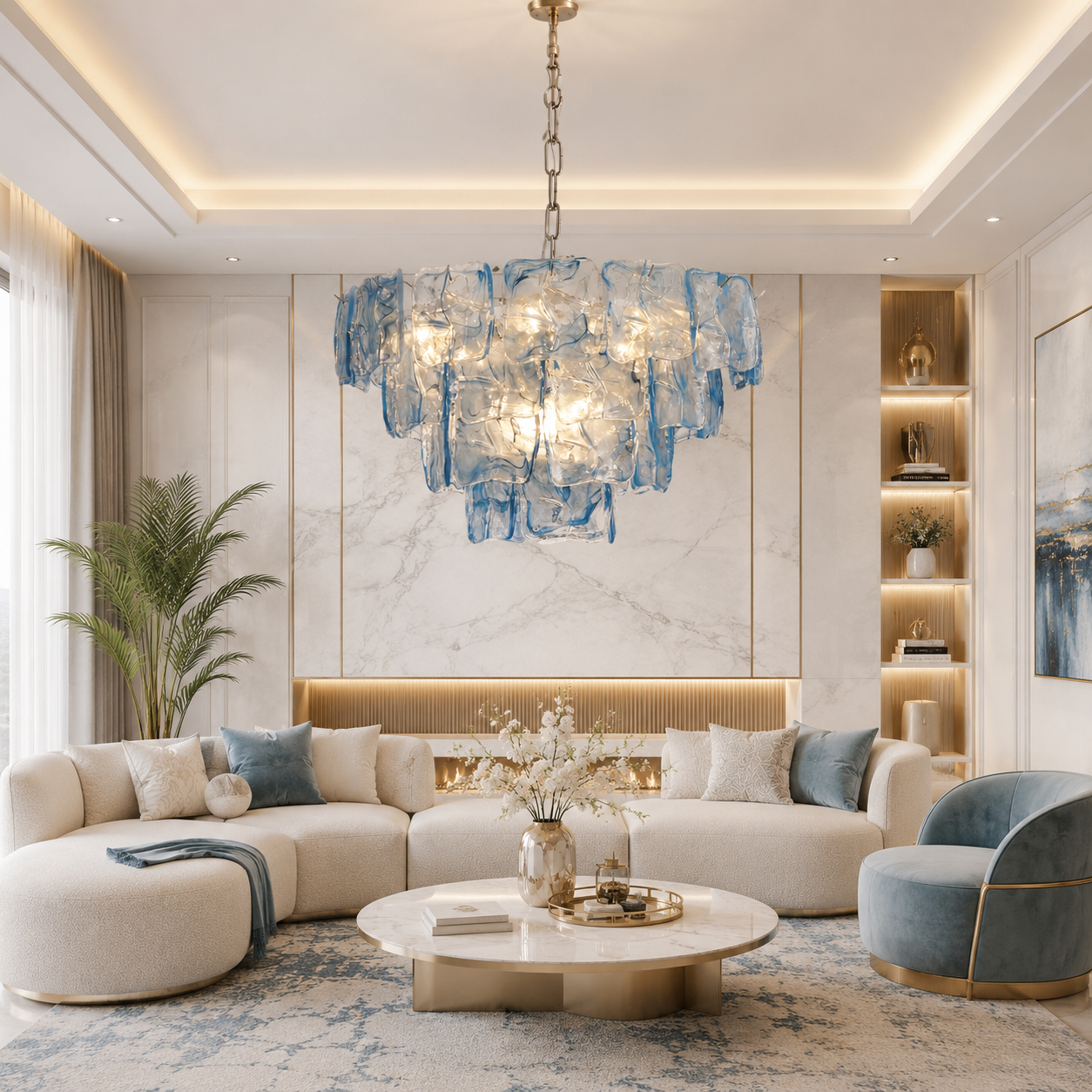 Niva Glass Chandelier