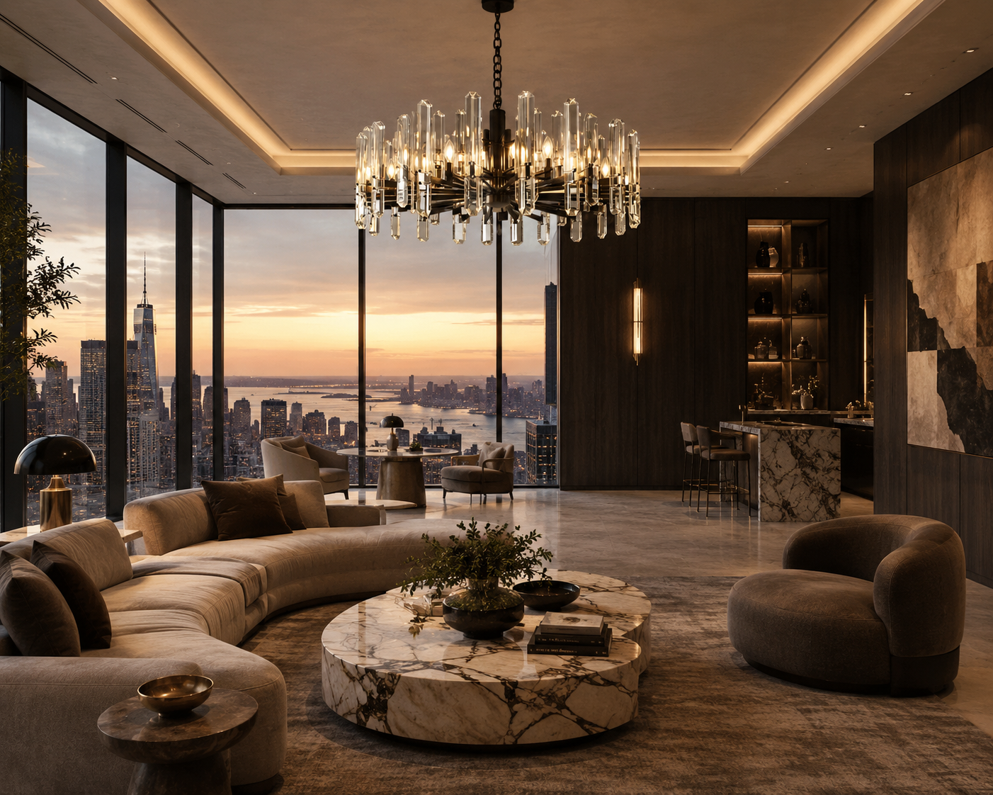 Blume Crystal Chandelier