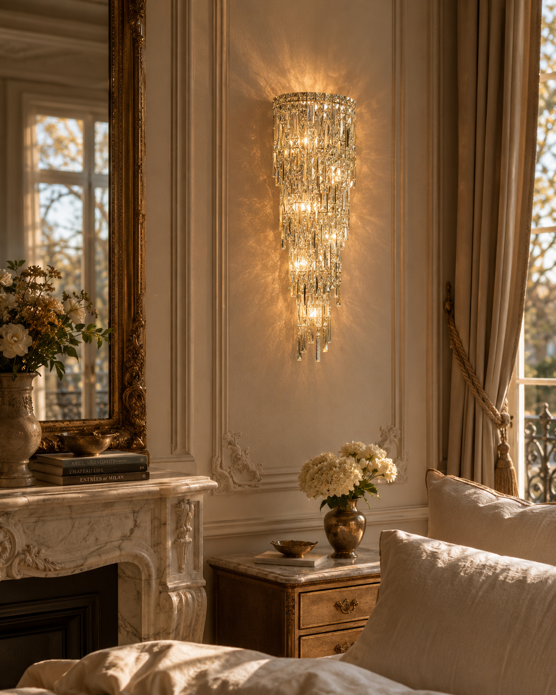 Crystal Rainfall Wall Lamp