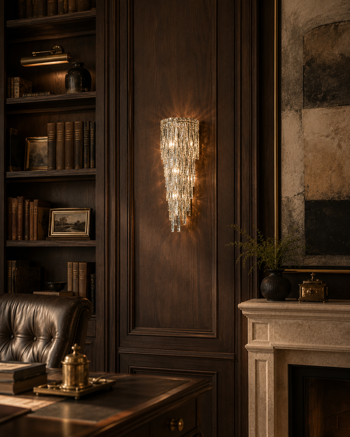 Crystal Rainfall Wall Lamp