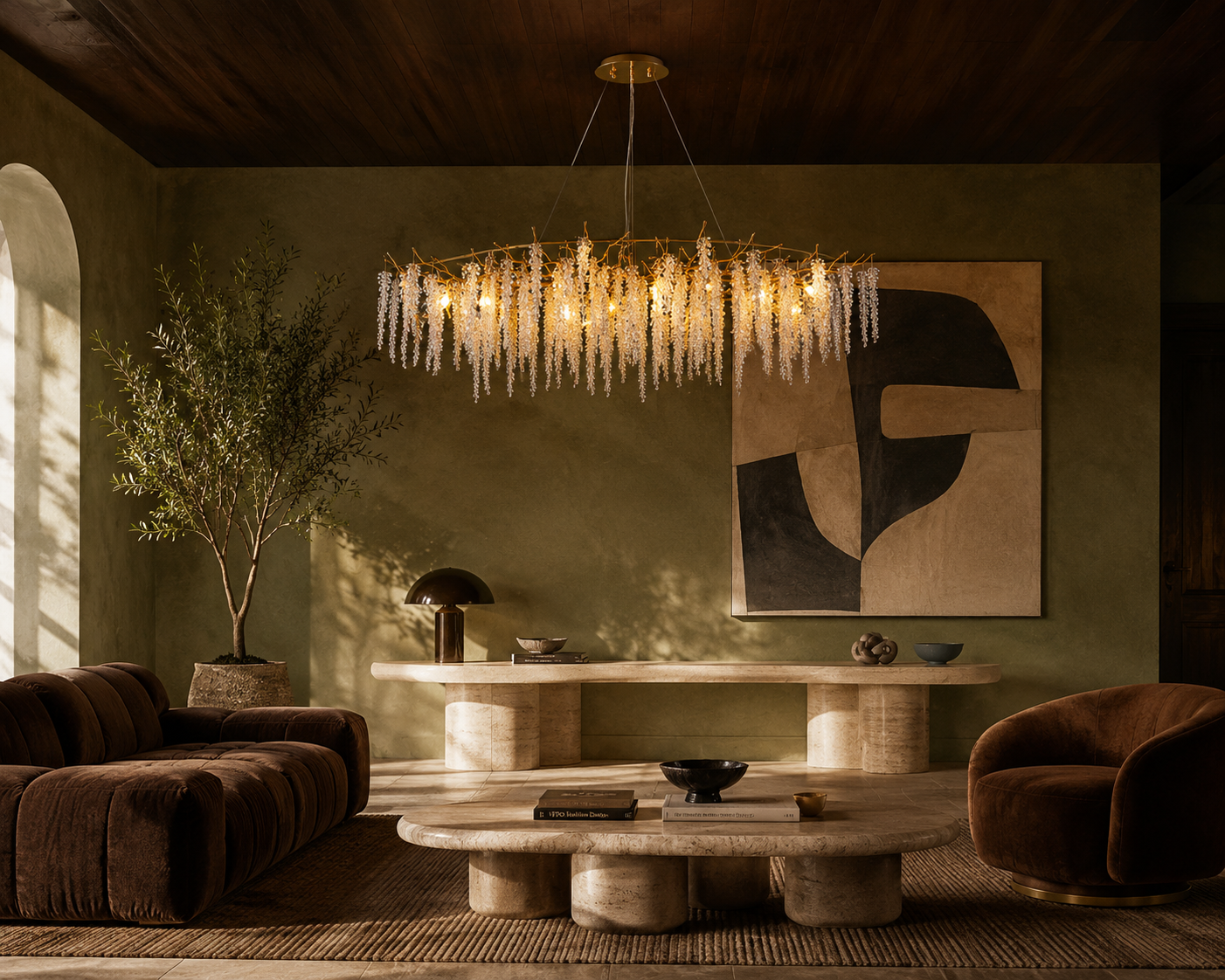 NYRA Tree Branch Crystal Chandelier