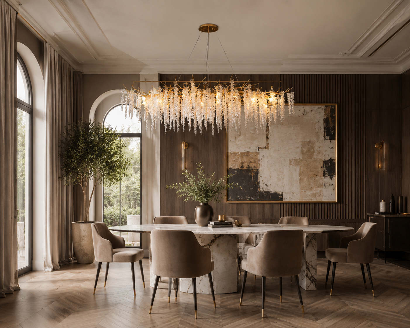 NYRA Tree Branch Crystal Chandelier