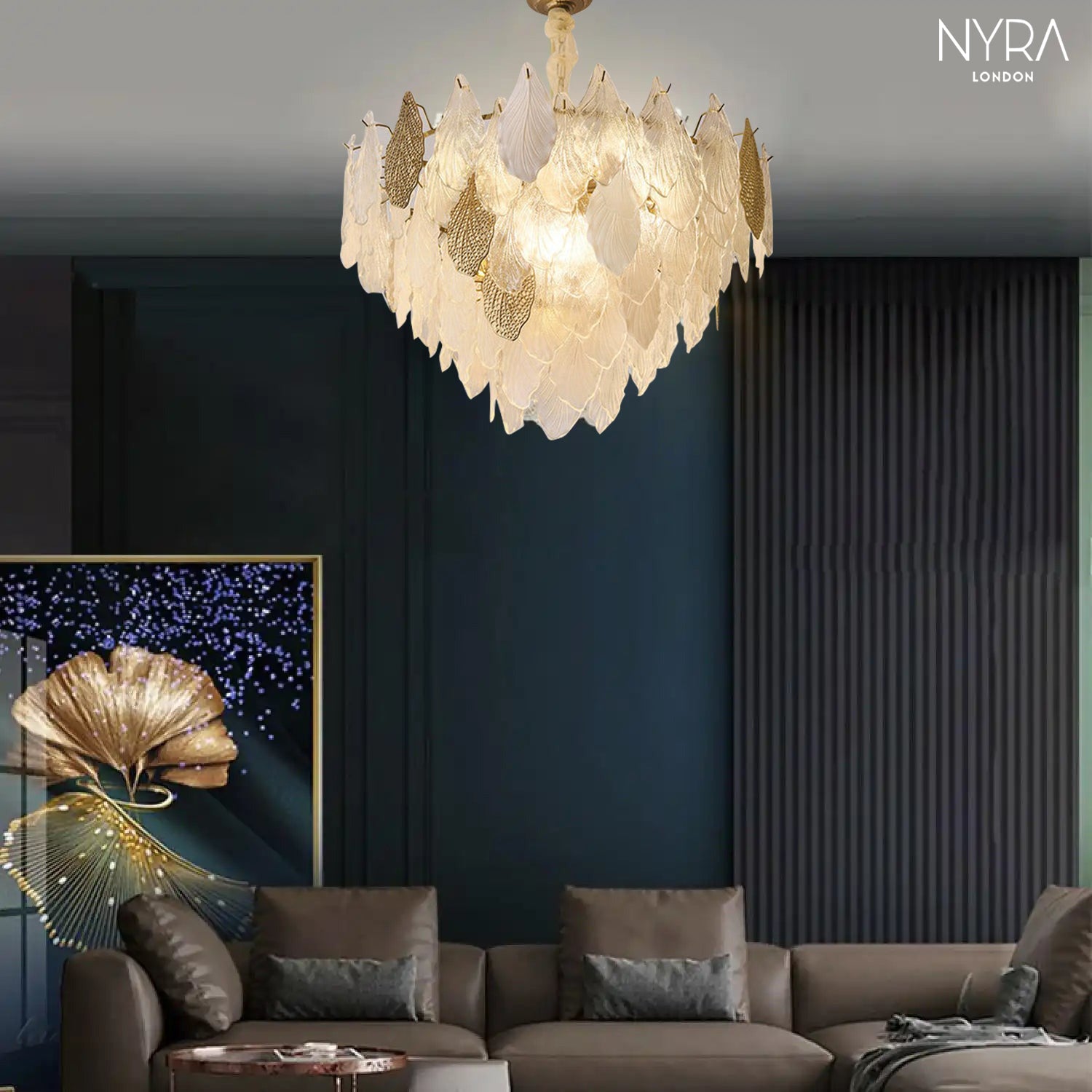 Crystal Leaf French Chandelier