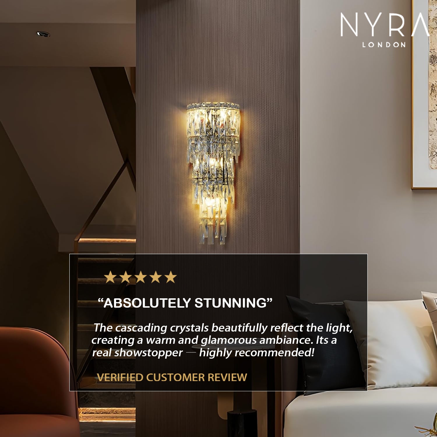Crystal Rainfall Wall Lamp