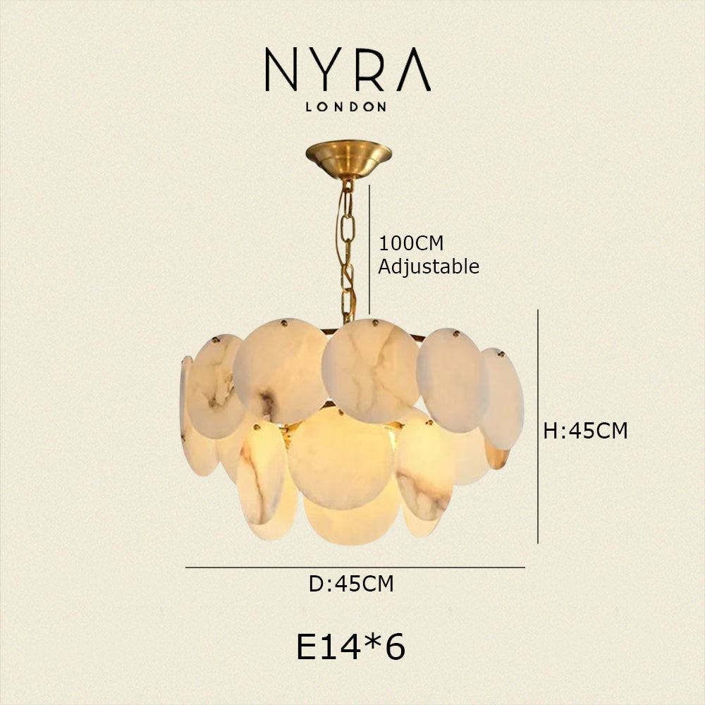 Molly Alabaster Tiered Chandelier