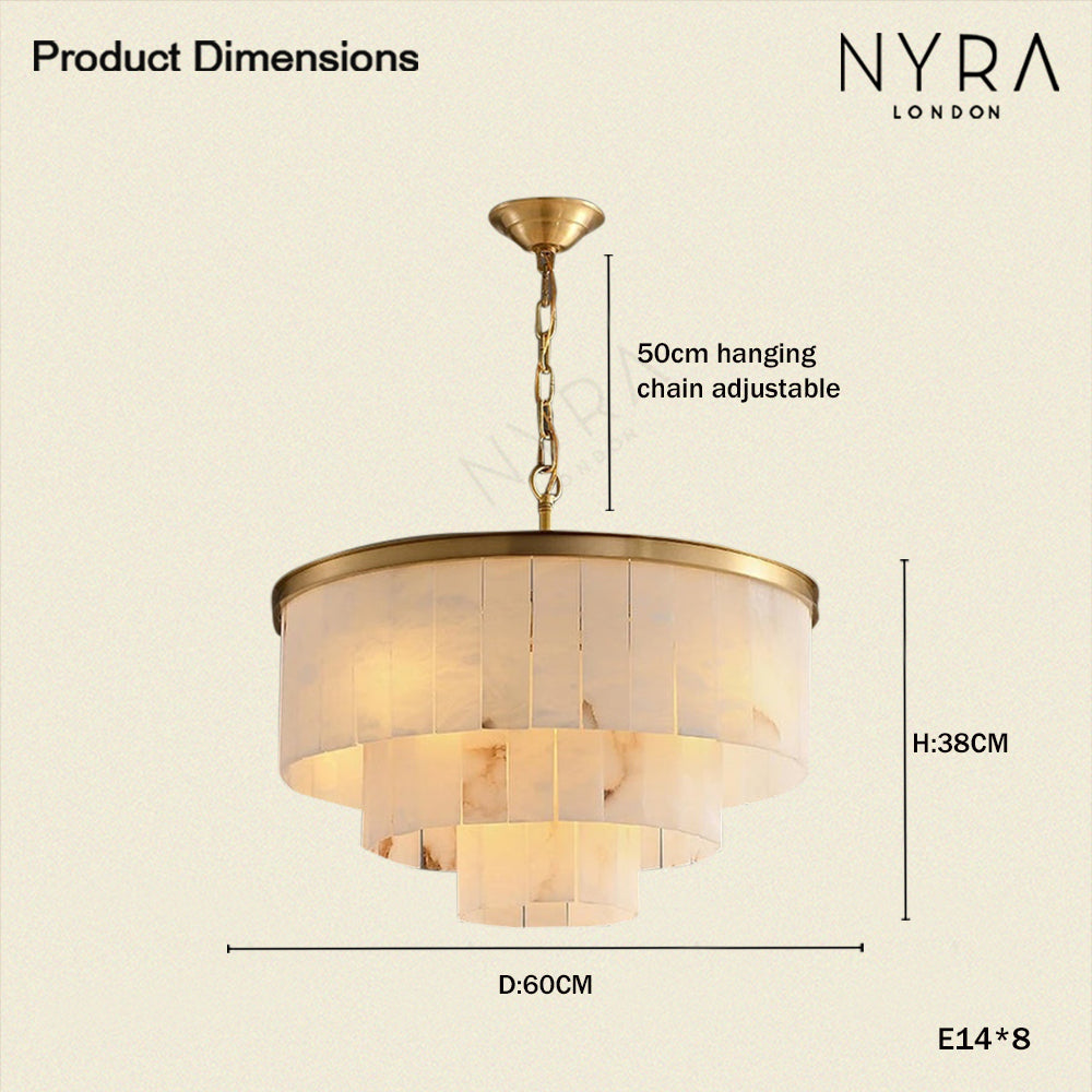 Golden Horizon Marble Chandeliers