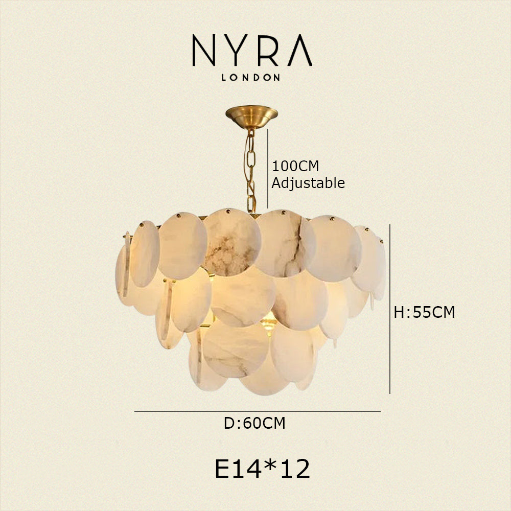 Molly Alabaster Tiered Chandelier