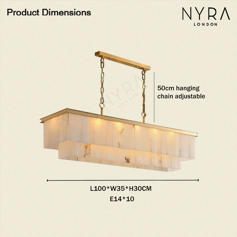 Golden Horizon Marble Chandeliers