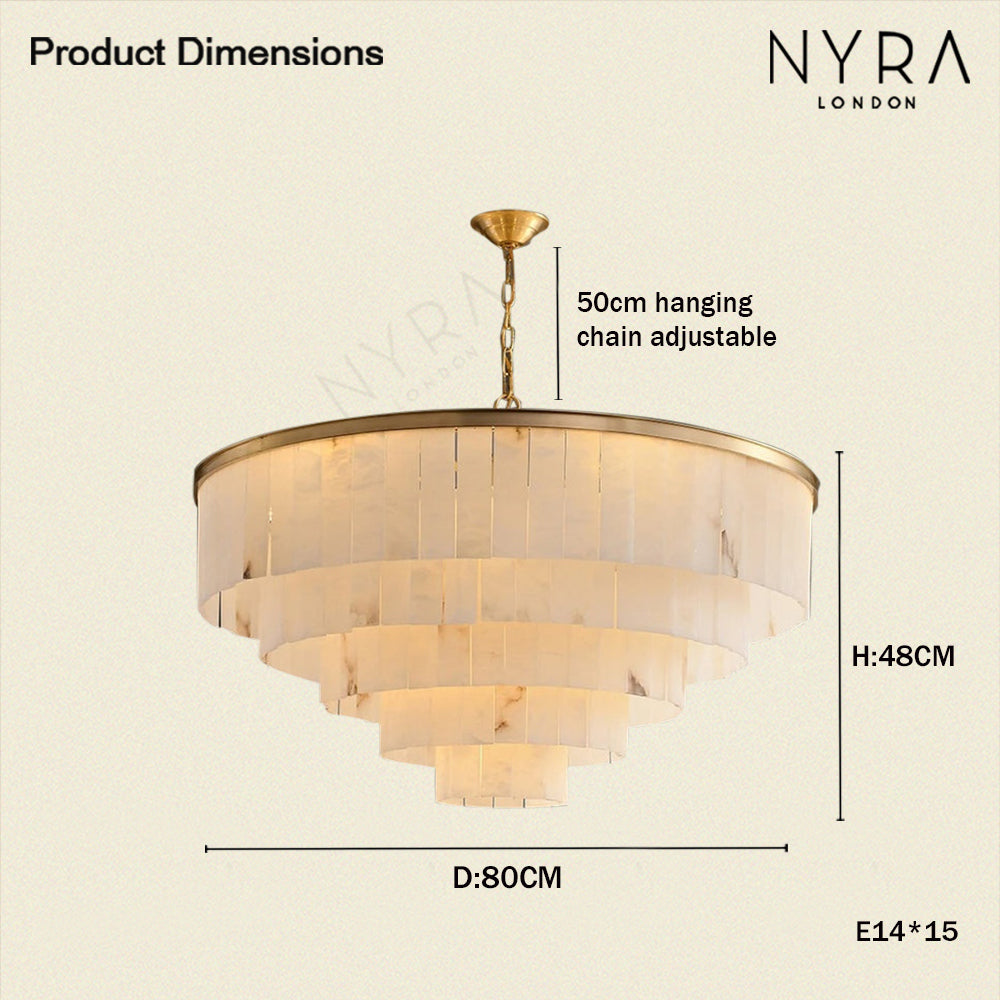 Golden Horizon Marble Chandeliers
