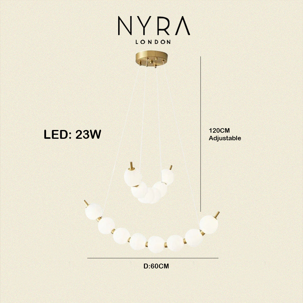 Vera Pearl Spiral Chandelier