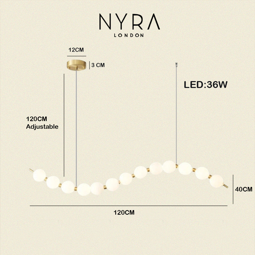 Vera Pearl Spiral Chandelier