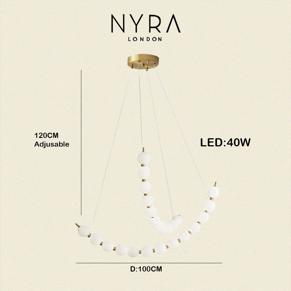 Vera Pearl Spiral Chandelier
