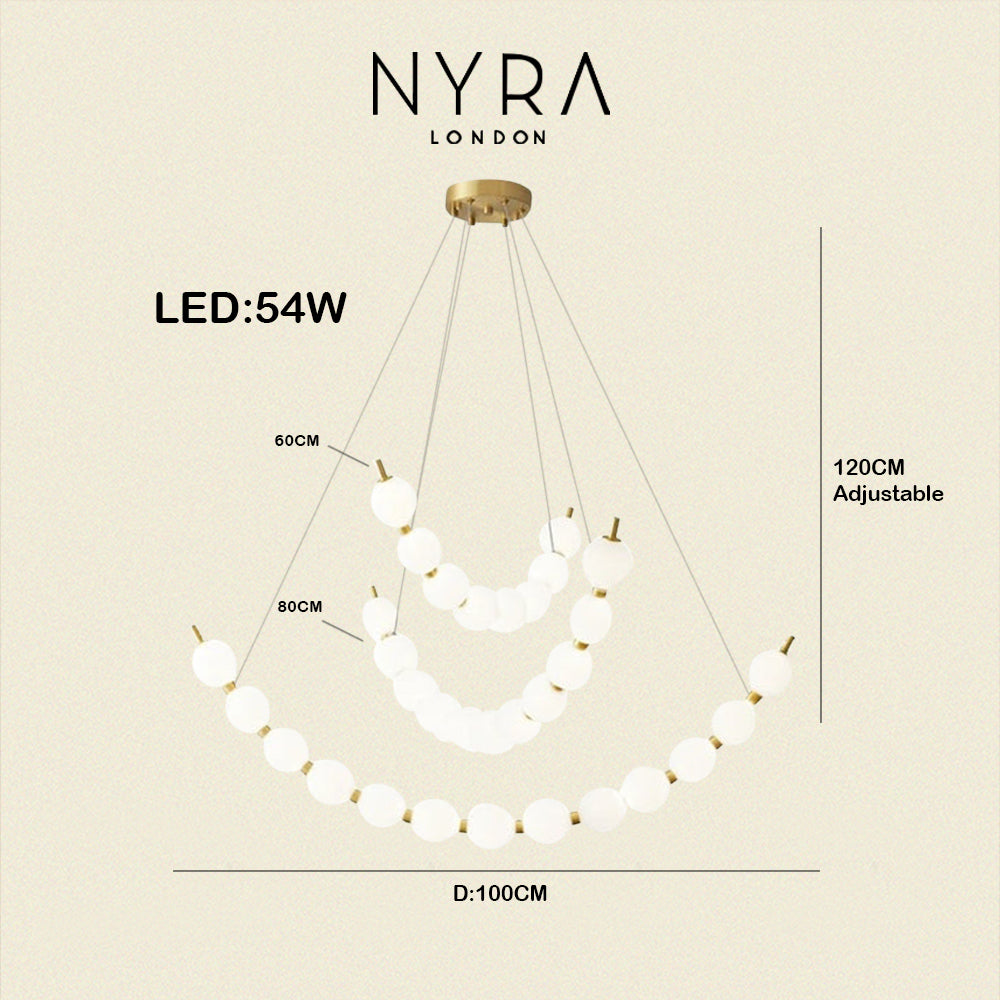Vera Pearl Spiral Chandelier