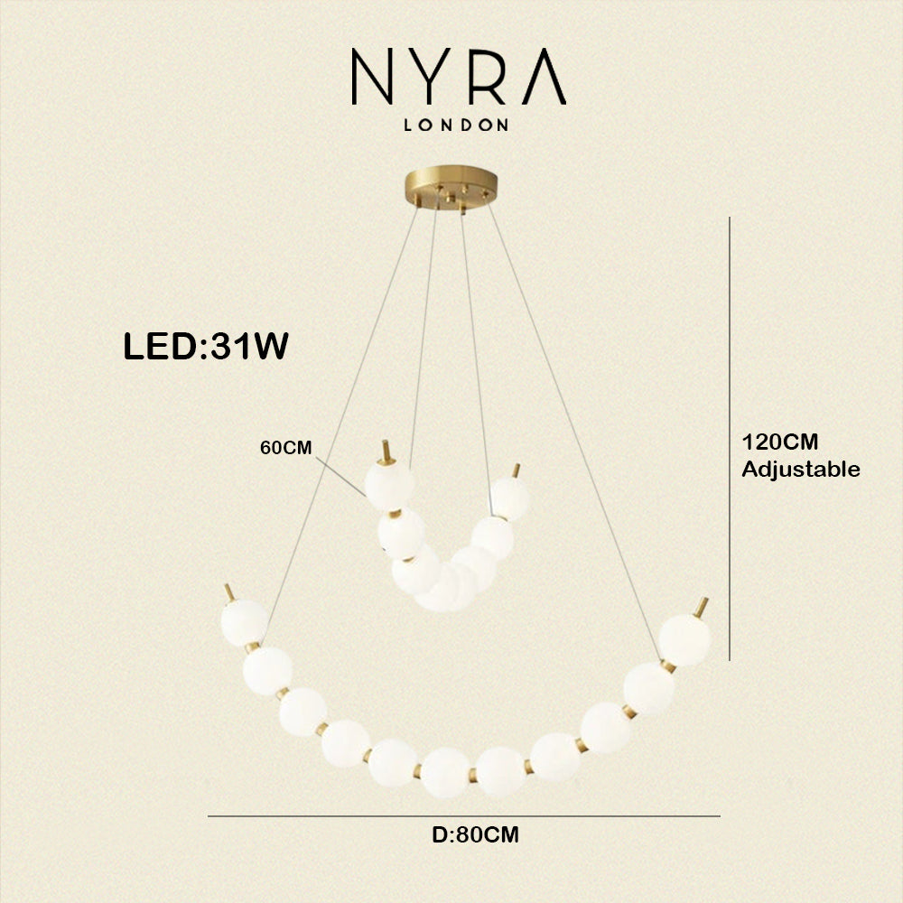 Vera Pearl Spiral Chandelier