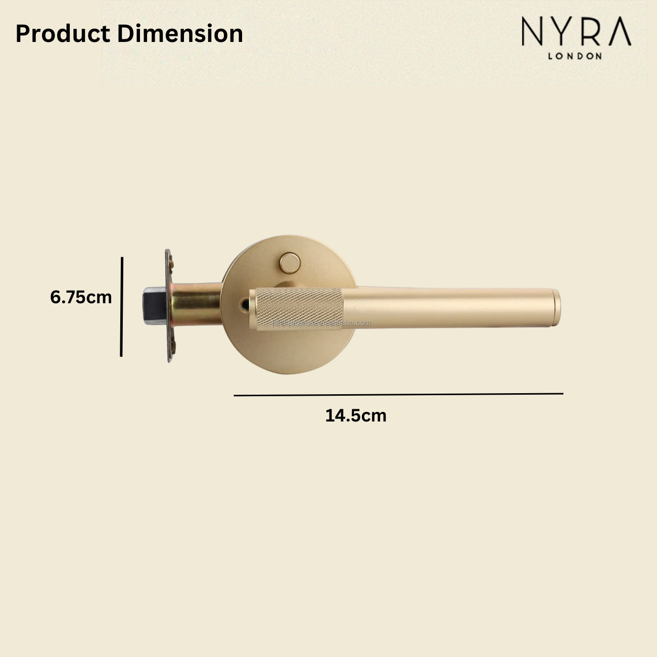 NYRA Door Handle with Privacy Lock