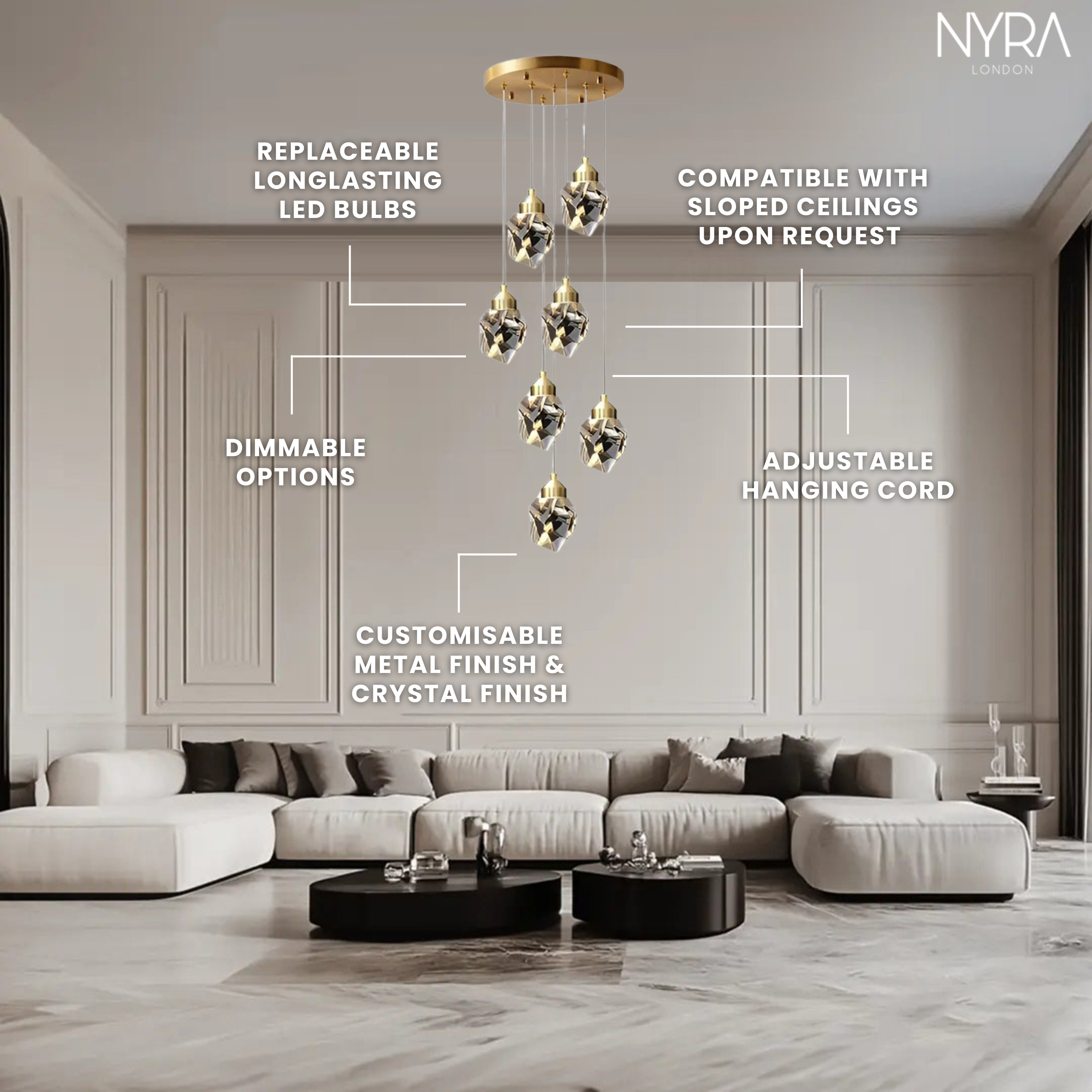 Elodie Crystal Chandelier