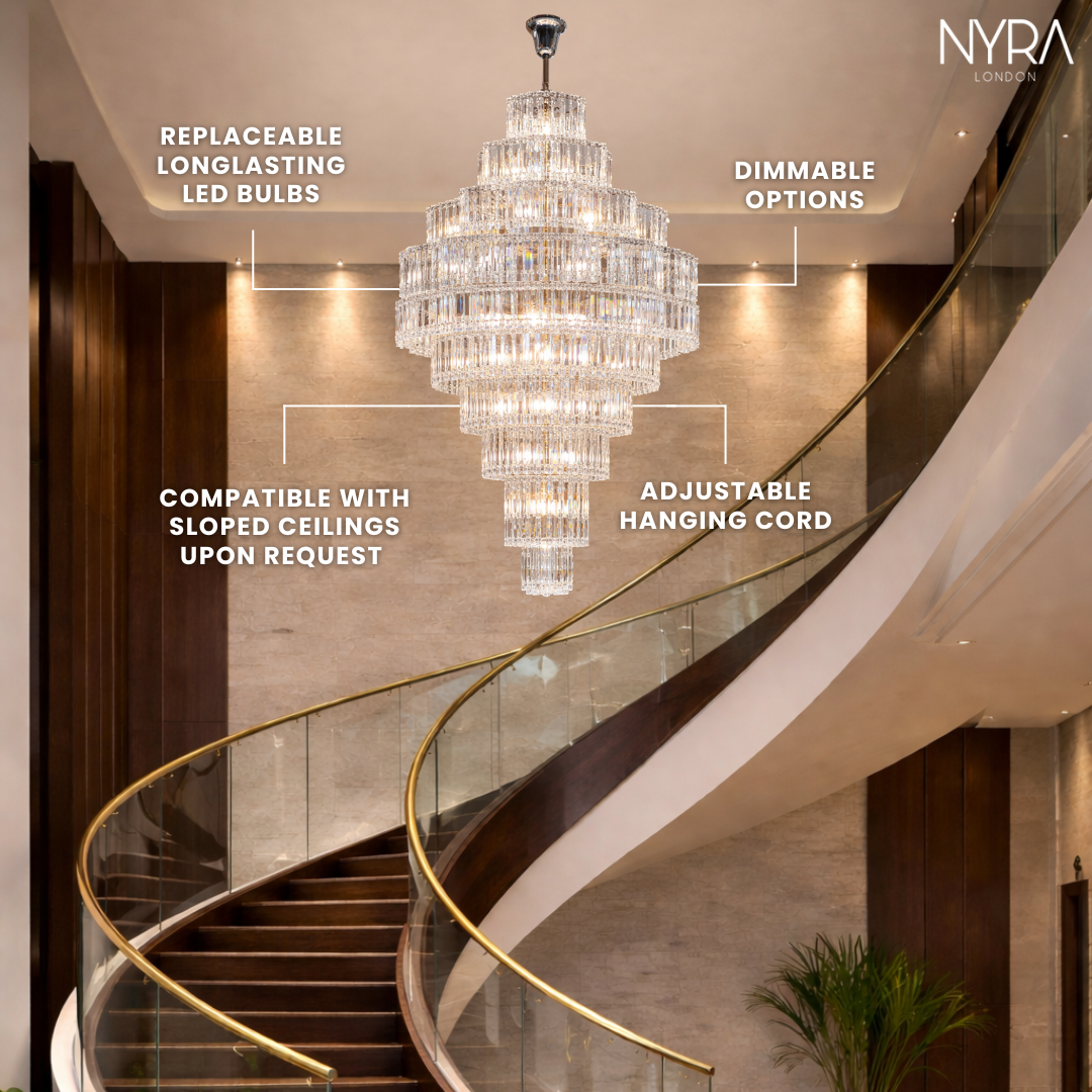 Ethereal Icefall Crystal Chandelier