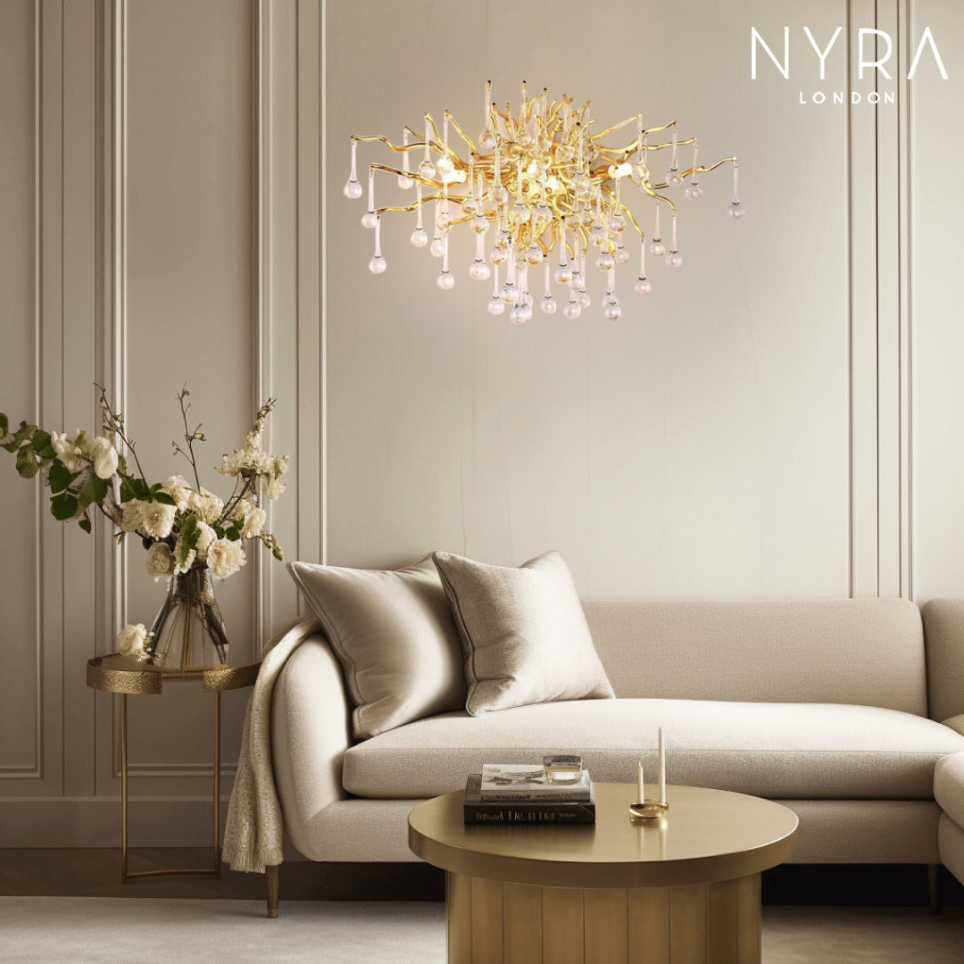 Eystra Crystal Gold Wall Lamp