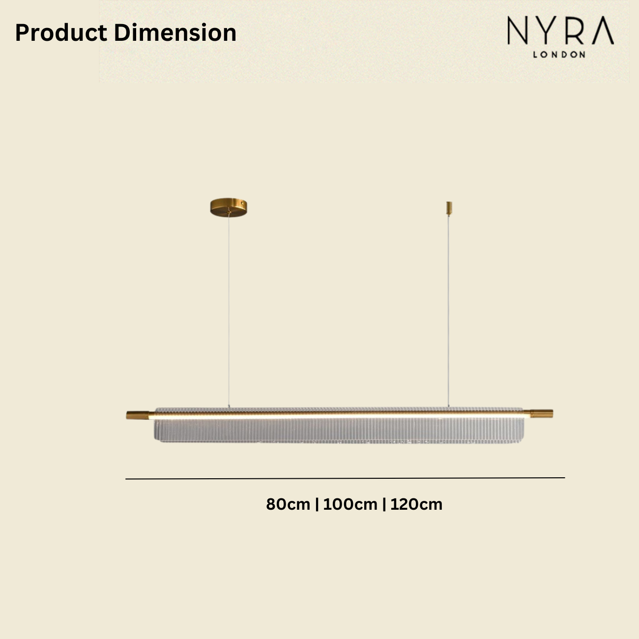 Flareo Acrylic Linear Iron Strip Pendant