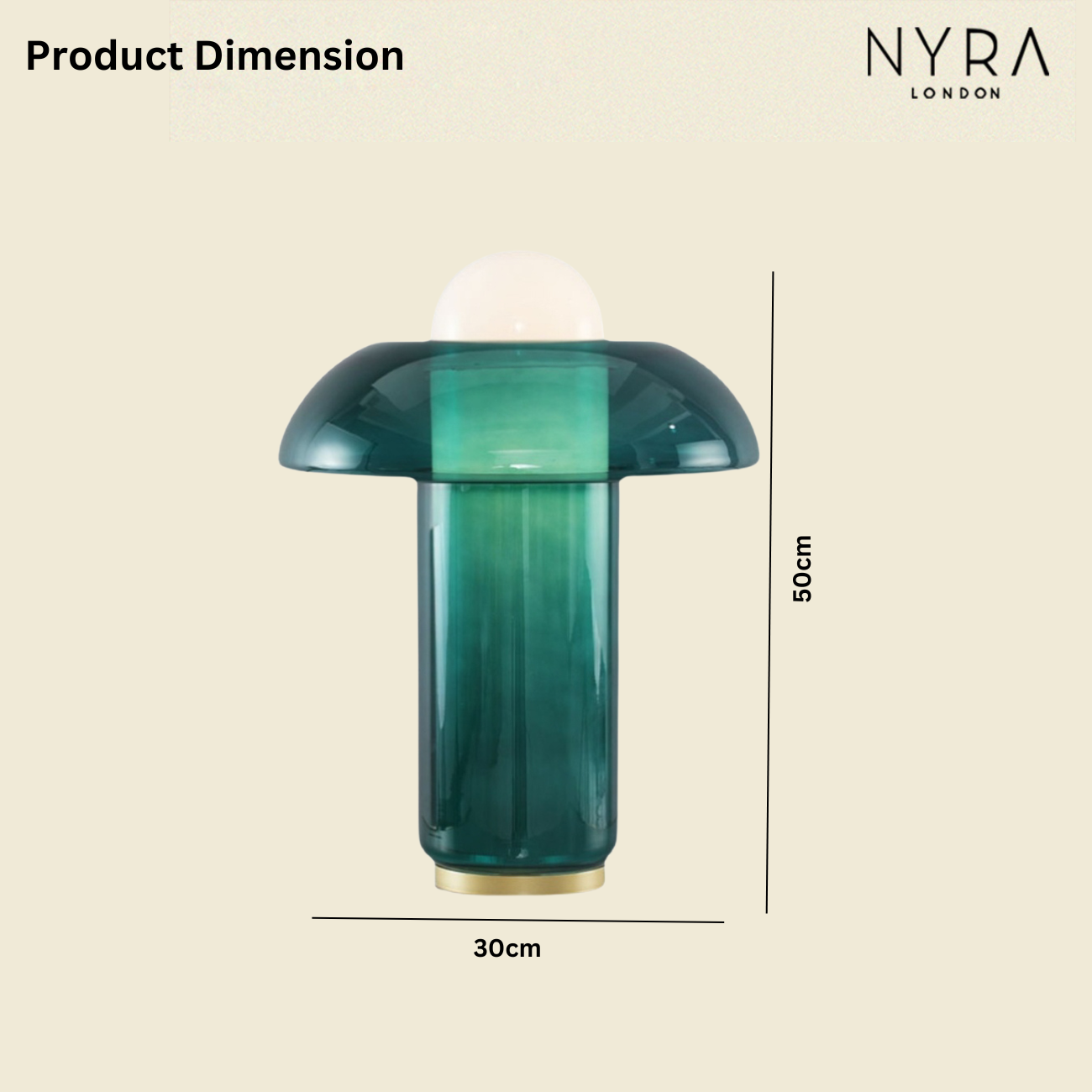 Moon Dome - Glass Table Lamp