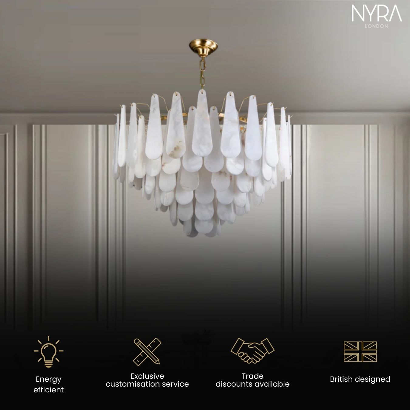 Flora Alabaster Chandelier