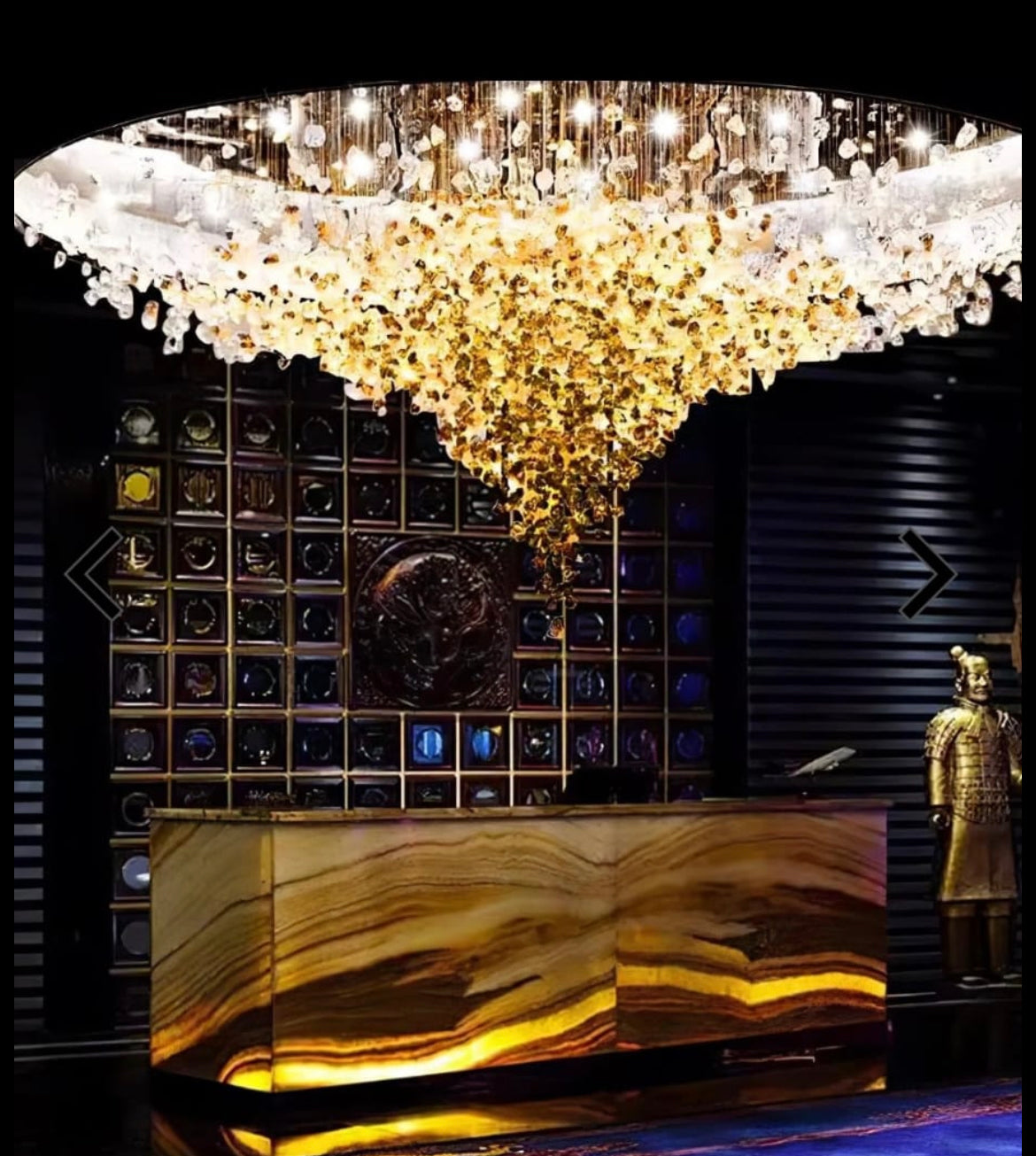 NYRA Modern Stone Chandelier