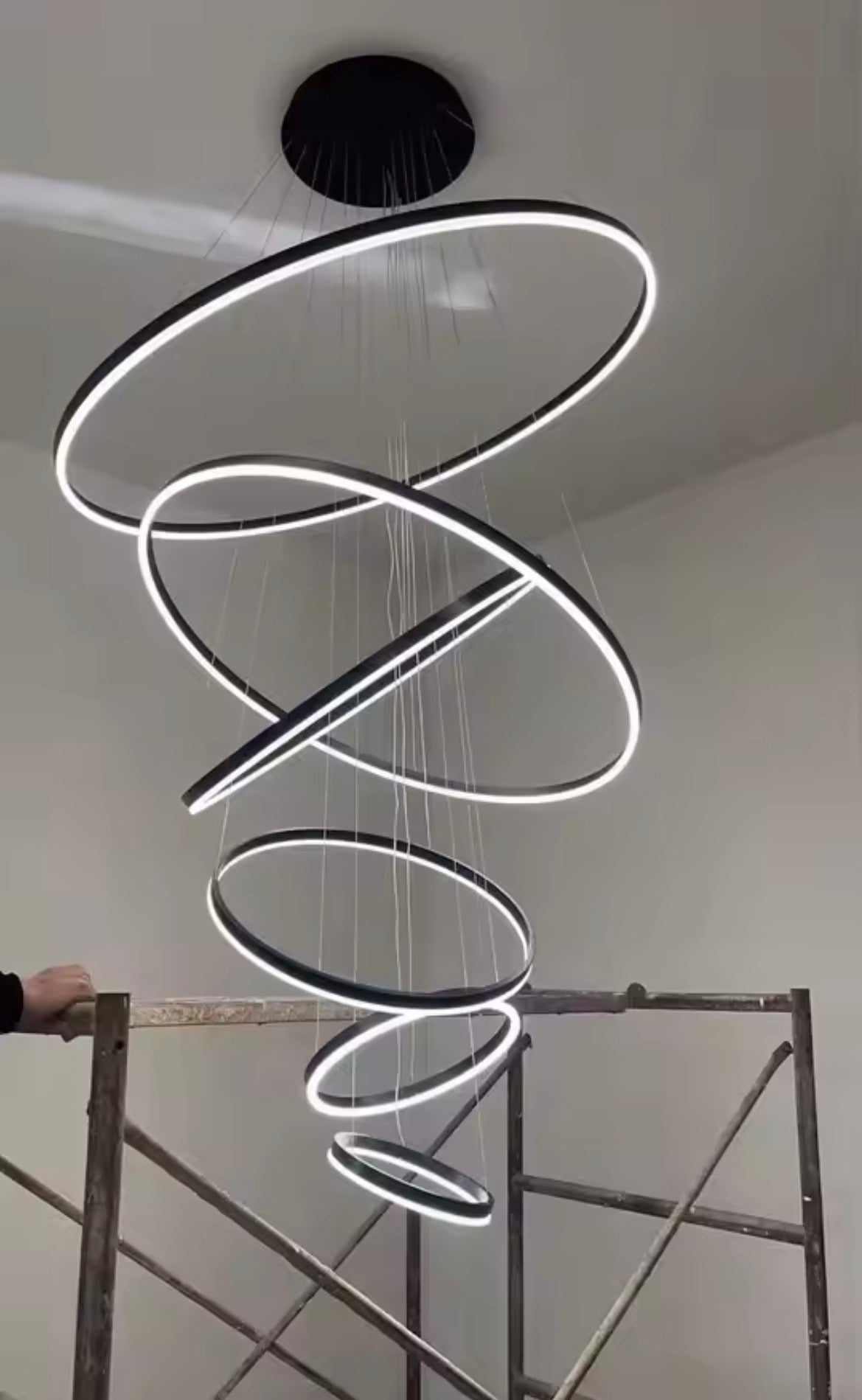 Orbitis Staircase Ring Chandelier