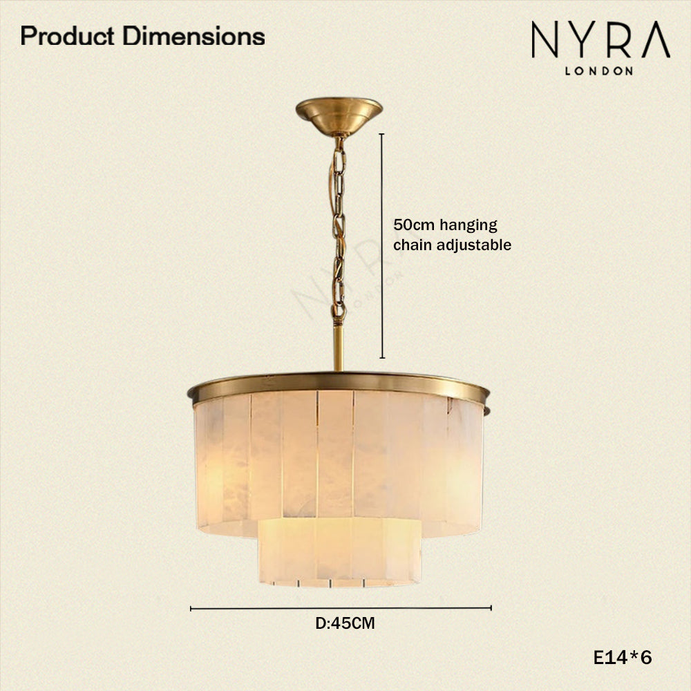 Golden Horizon Marble Chandeliers