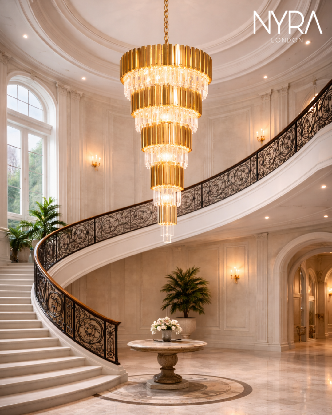 Golden Pisa Chandelier