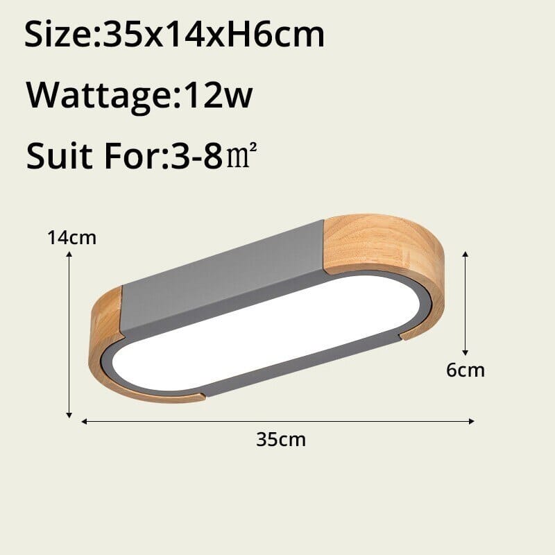 Wooden decorative Remote Control Ceiling Lamps