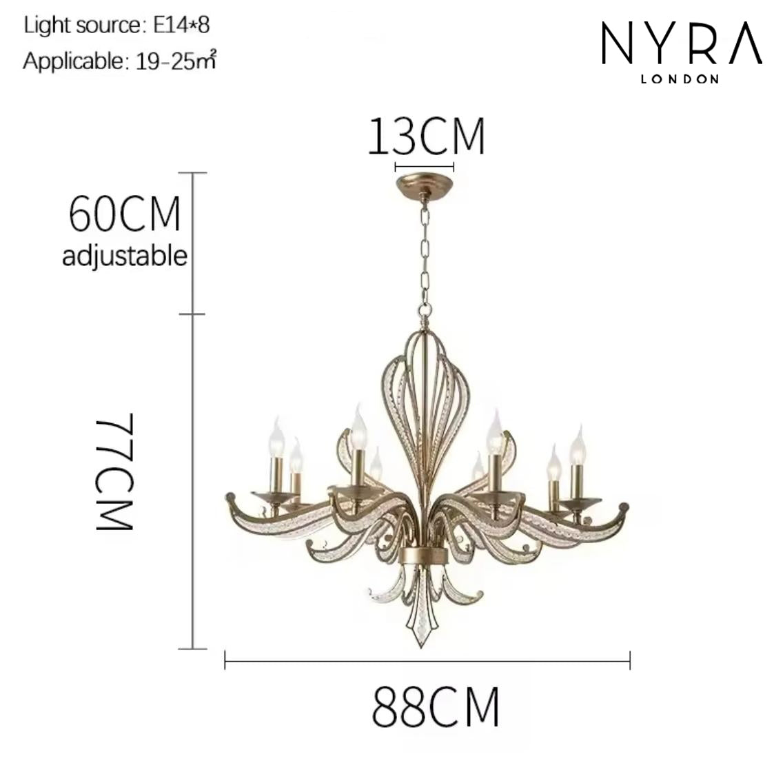Opulent Bloom Crystal Chandelier
