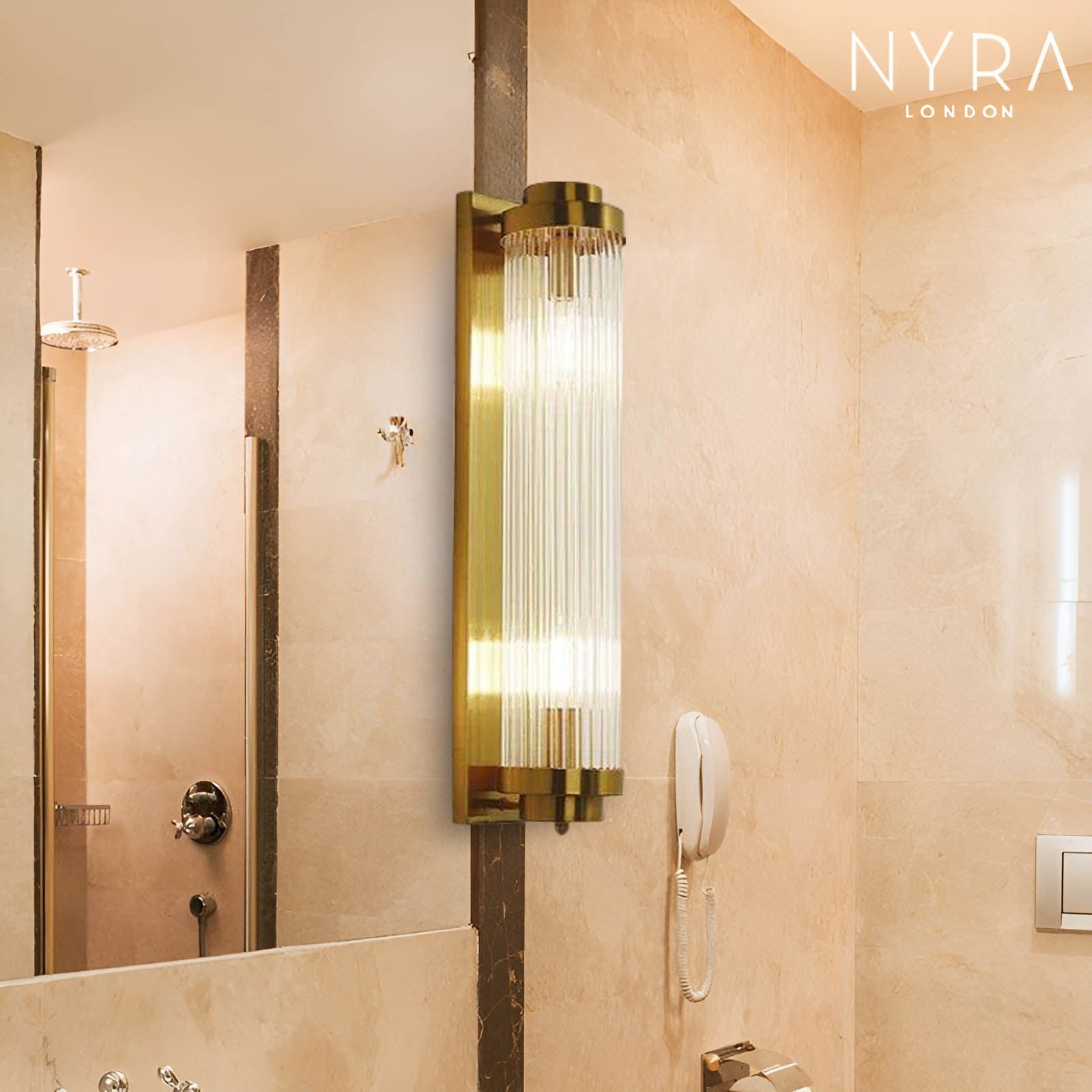 Golden Glow Crystal Fixture