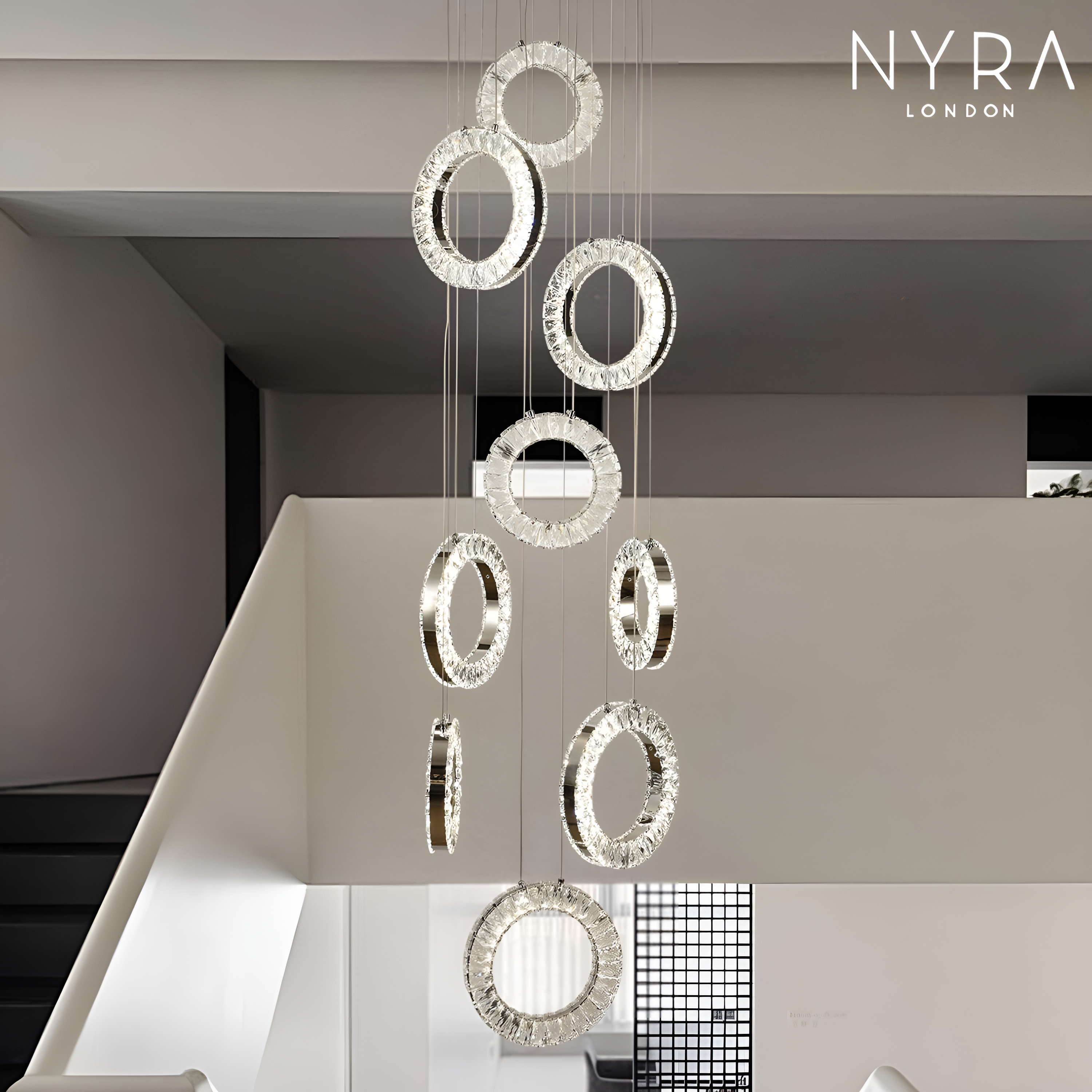 Belmont Staircase Ring Chandelier
