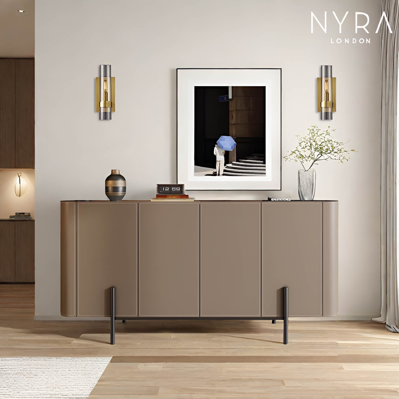 Obsidian Flame Sconce