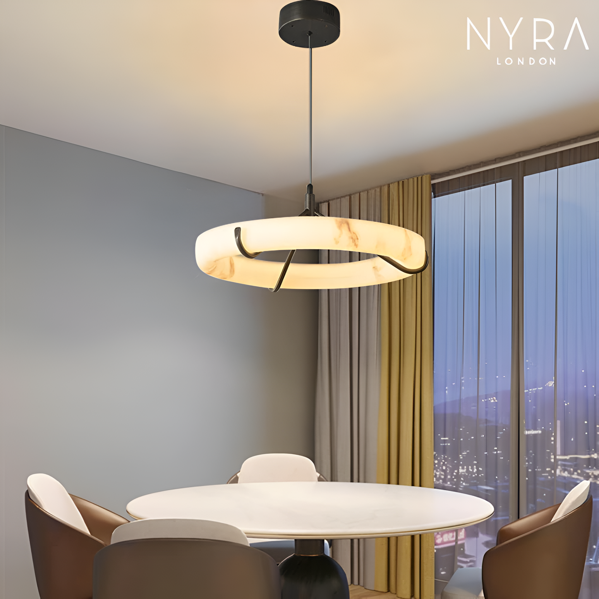 Klyra Marble Chandelier-Nyralondon