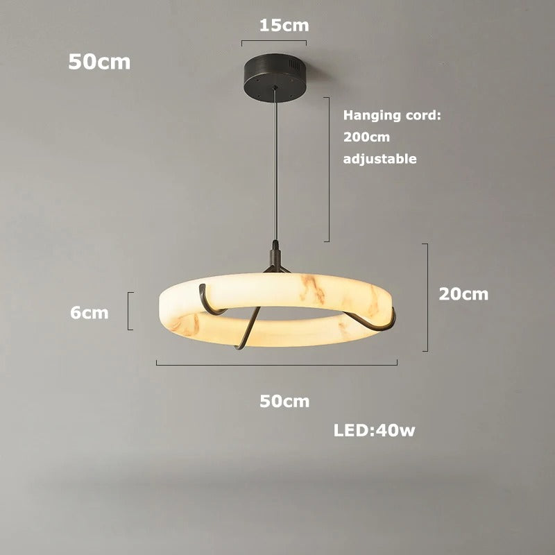 Klyra Marble Chandelier Size Guide