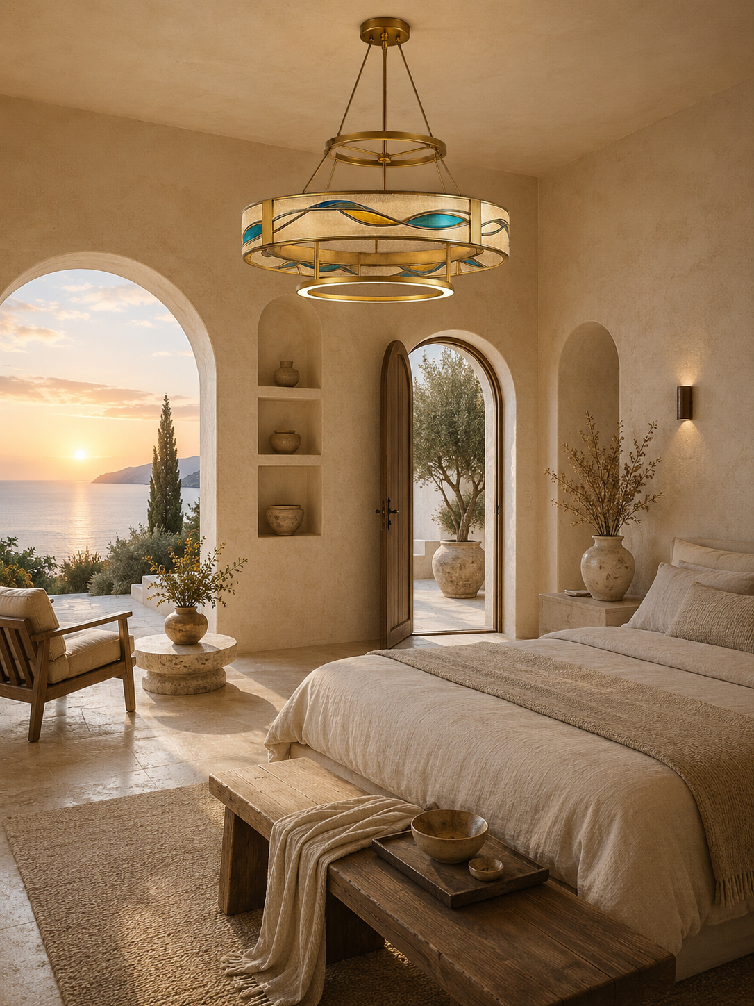 LOVO Enamel Round Chandelier
