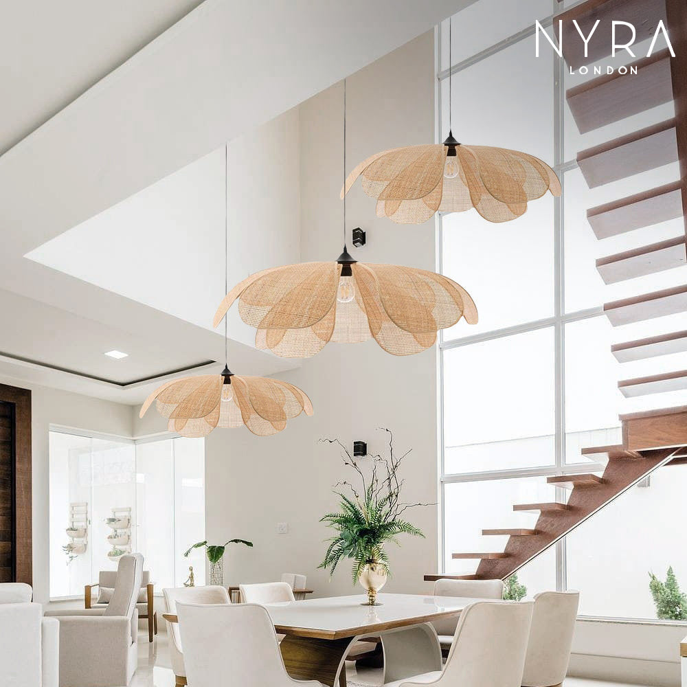 Leafora Rattan Pendant Lamp -Nyralondon