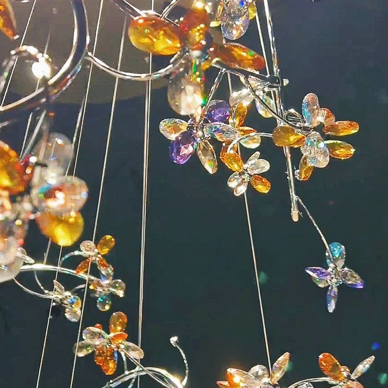 Lily Crystal Flower Chandelier