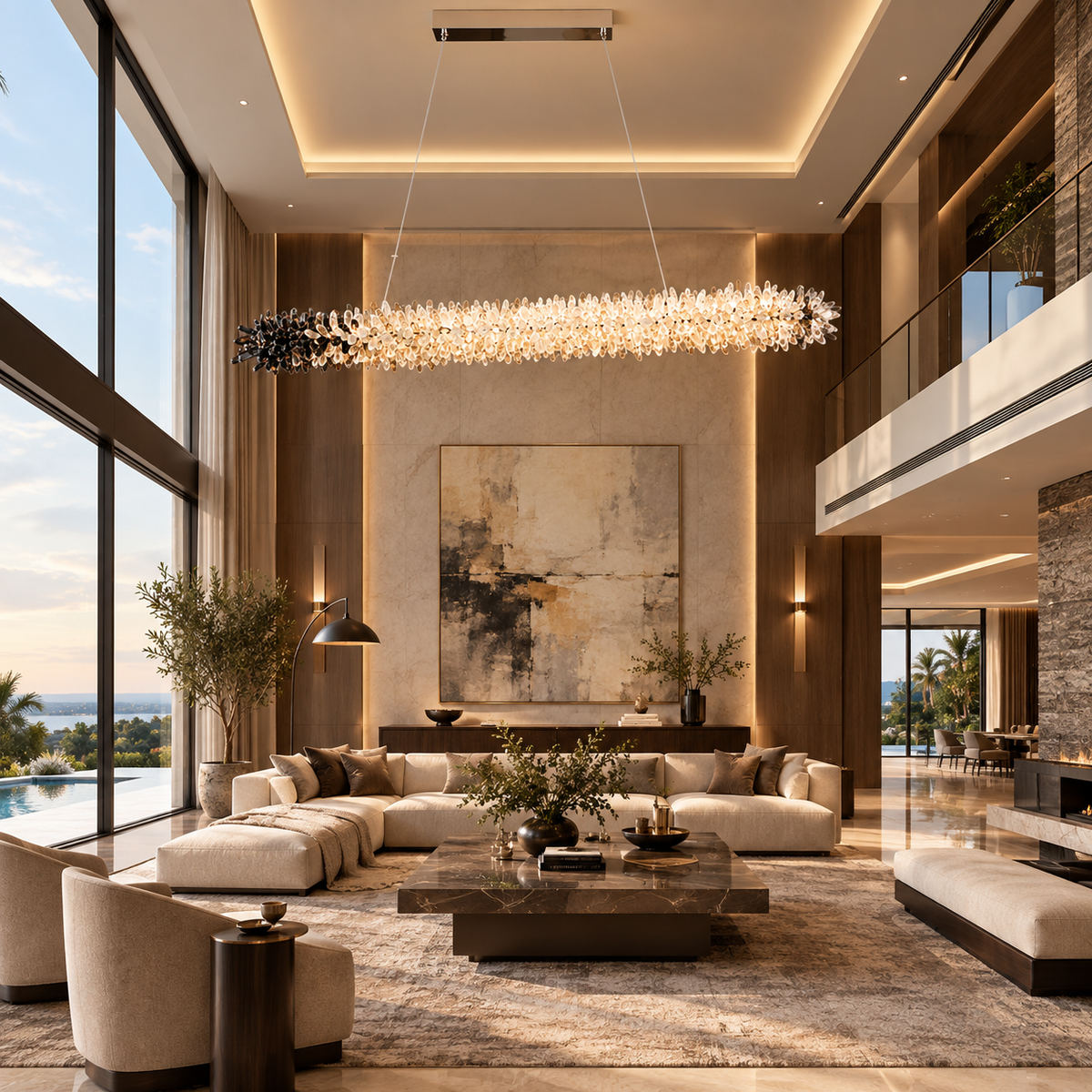 Lorqen Linear Crystal Chandelier