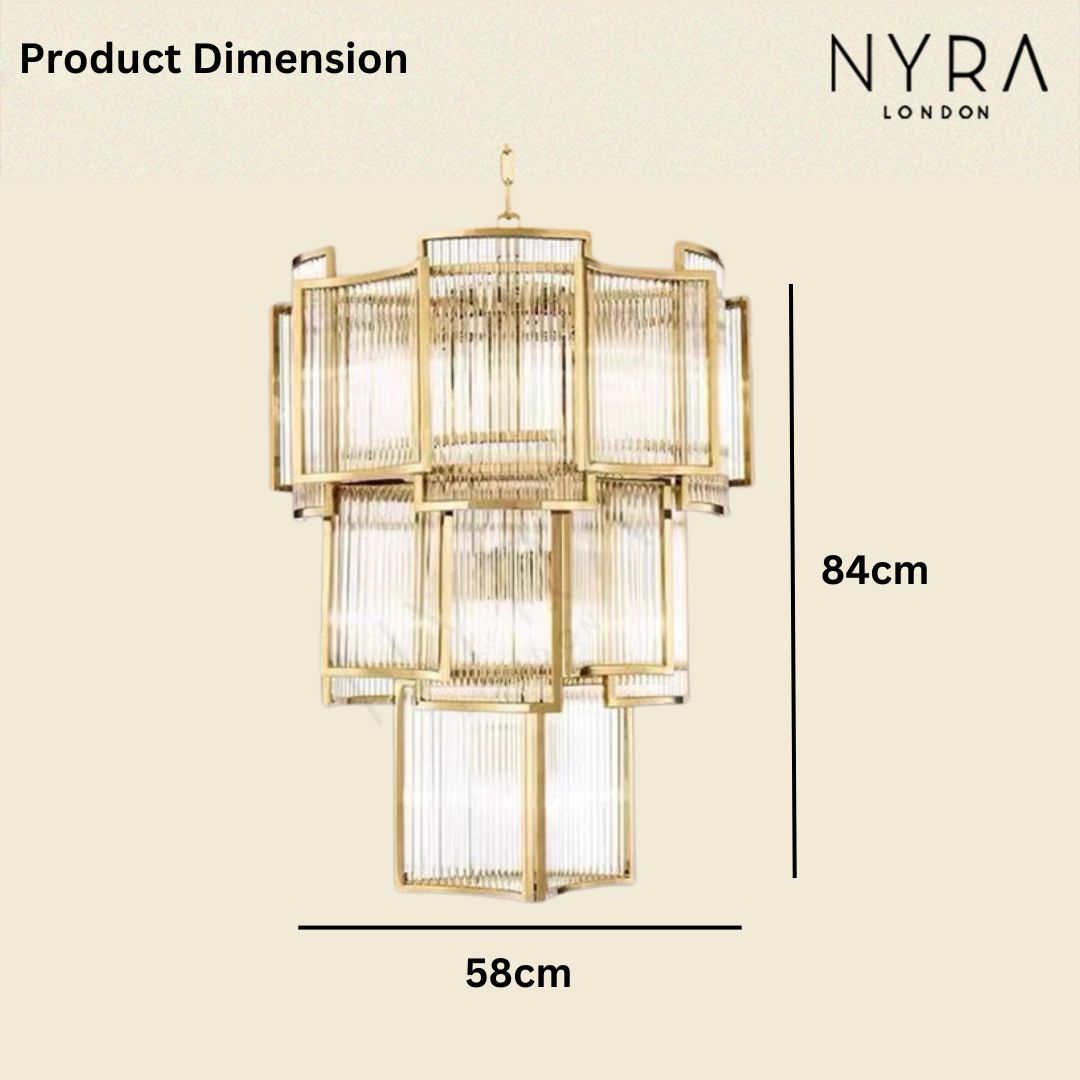 LumaX Crystal Gold Chandelier